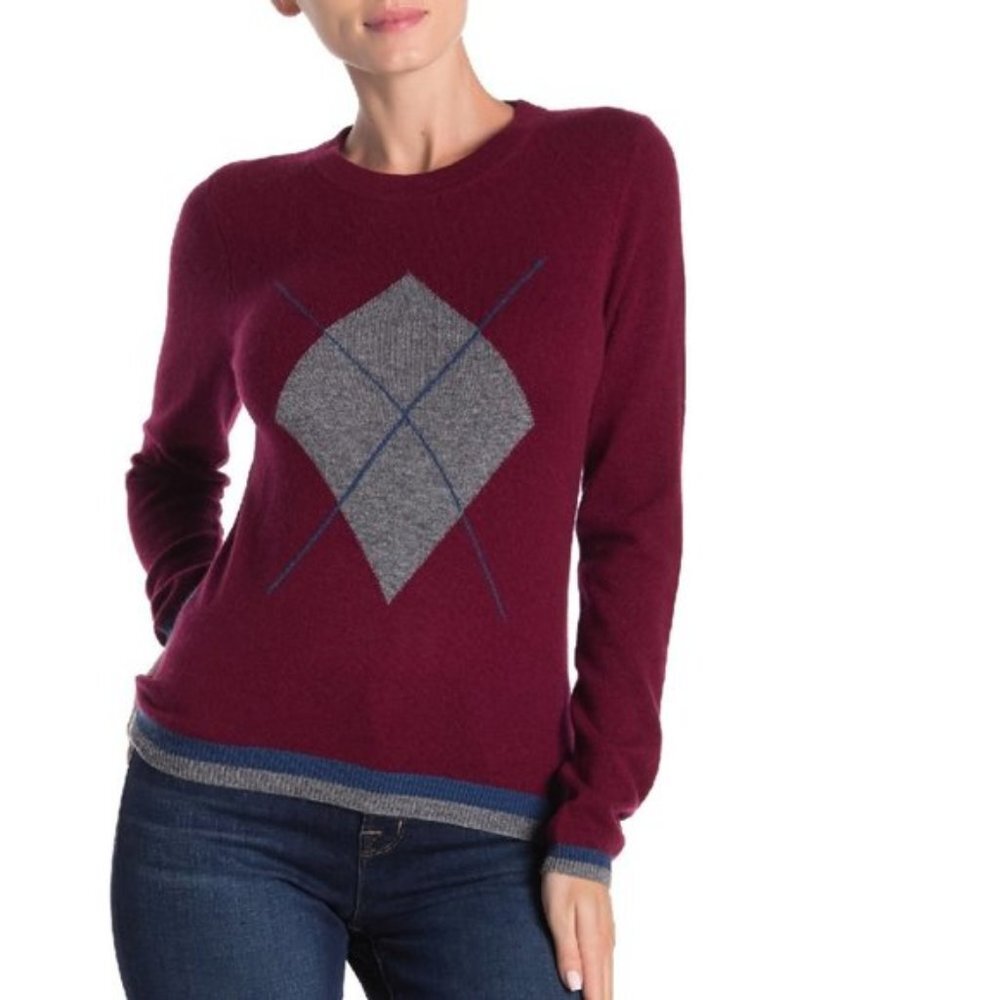 Kier & J Argyle & Stripe Cashmere Sweater